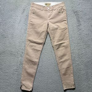 Democracy Jeans Womens 2 Tan Straight Leg Ab Solution Stretch Denim Pants